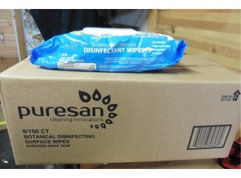 5 Cases Of Disinfectant Virus Wipes Puresan  5 Cases Each Case Has 8 Boxes With 150 Wipes In Each 1200 Wipe