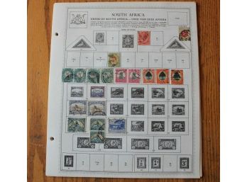 M27 Lot Of South Africa & South-West Africa Stamps On 8 Minkus Binder Pages