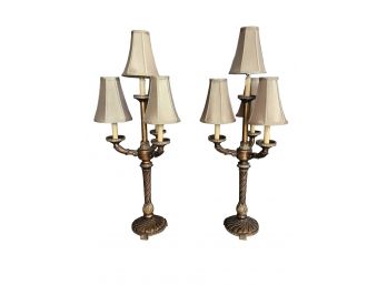 Candelabra Style Table Lamps,  38H