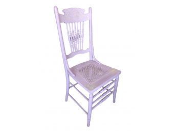 Antique Side Chair Lavender With Stencil