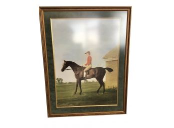 Large Framed Print, Jockey And His Horse