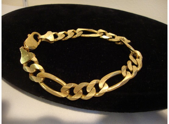 14K Gold Heavy Solid Link Bracelet 35 Grams