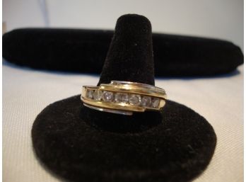 14K Gold And Diamond Mans Ring Size 11