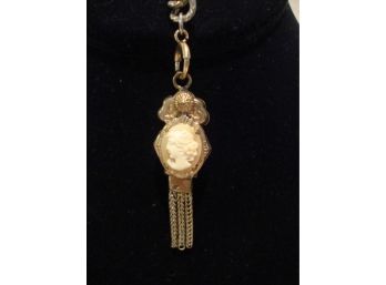 Vintage Costume Cameo Watch Fob Double Sided G.f.