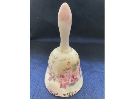 Porcelain Mell With Pretty Pink Roses Marked 1944 Vintage Bell