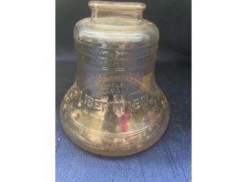 Vintage Iridescent Glass Bell Piggy Bank