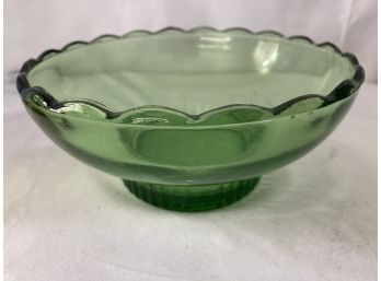 EOBrody Co Cleveland USA Green Glass Bowl