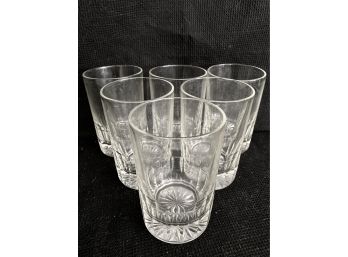 Set Of 6 Large Cut Glass Cups