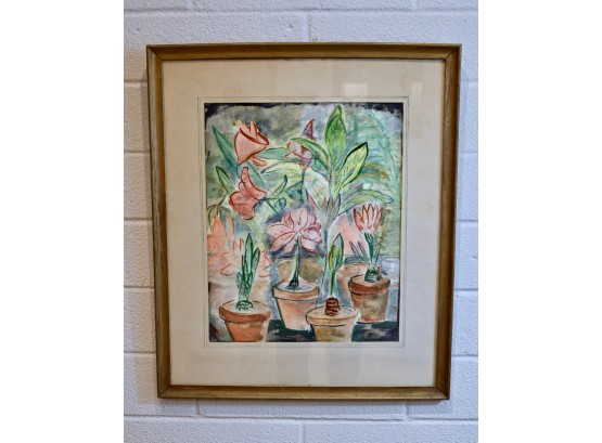 Midcentury Mildred Rowley Watercolor On Paper - Original, Signed