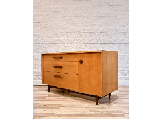 Mid Century Modern Blonde Solid Wood Dresser