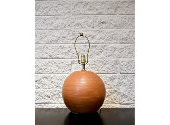 Orange Round Textured Lamp Base