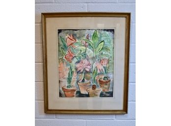 Midcentury Mildred Rowley Watercolor On Paper - Original, Signed