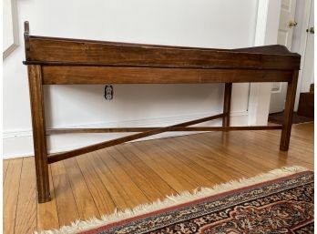 Antique Wood Coffee Table With Gallery