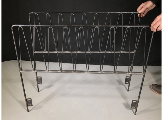 Vintage Iron Bed 1950's Atomic Age / Hairpin Iron Headboard & Foot Board - Twin Size - VERY COOL LOOK