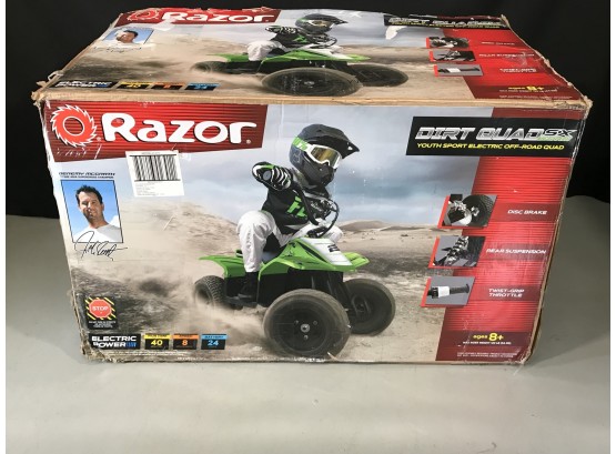 Brand New RAZOR DIRT QUAD SX McGrath - Ages 8 And Up - 24 Volts - Paid $699 - Buy From Us And SAVE BIG $$$$