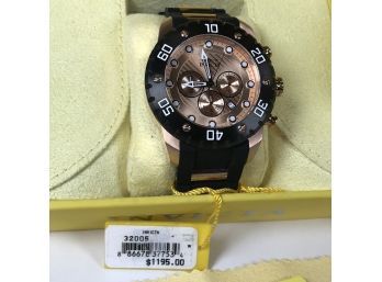 Fantastic Brand New INVICTA Pro Diver Chronograph With Rose Gold Dial On Silicone Strap - Paid $1,195