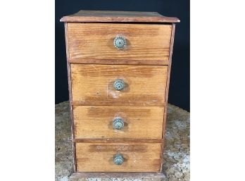 Antique Pine Flight Of Country Store Drawers  Original Pulls - C.1880-1900 - Great Antique Piece - 101 Uses