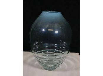 Large & Very Unusual Art Glass Vase - Interesting Color Gradient - Polished Pontil Mark - Unsigned