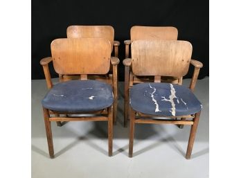 Amazing & Rare KNOLL Stacking Chairs From 1940s - ALL NEED RESTORATION - VERY Hard To Find In ANY Condition