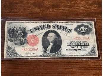 Incredible Antique U.S. DOLLAR BILL From 1917 - Larger Than Regular Bill - Good Conditon
