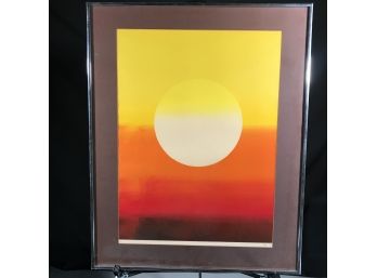 Interesting Signed & Numbered Print 1/1 From 1975 - Original Chrome Frame - One Of One