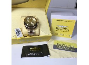 Fantastic All Gold Tone Brand New INVICTA - SPEEDWAY Watch - Paid $895 - Never Worn NEW NEW !