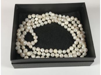 Incredible SUPER LONG Freshwater Baroque Pearl Necklace 62' - Over 5 FEET - Very Nice Color