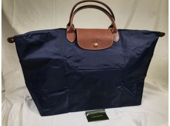 BRAND NEW Navy Blue LONGCHAMP Tote / Travel Bag - NEVER USED - Flawless Condition -TYPE L - NEW NEW NEW