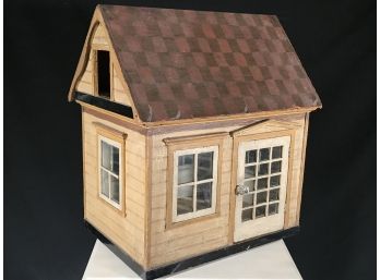 Fabulous Antique Folk Art Cottage / Doll House - Early 1900s - AMAZING OLD PAINT - Great Old Paint !