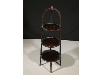 Antique Mahogany Muffineer - Three Tier - Very Nice Vintage Piece - Needs Some Cleaning Up