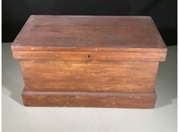 Great Antique Pine Carpenters Chest - Two Iron Handles - Many Uses - Circa 1900's - 1930's