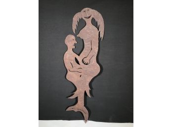 INCREDIBLE Piece Vintage Haitian Erotic Metalwork - Well Listed Artist - GABRIEL BIEN AIME - Done  In 1975