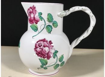 Beautiful TIFFANY & Co - Strasbourg Flowers Pitcher - Made In Portugal - Fine Quality - GREAT PIECE !