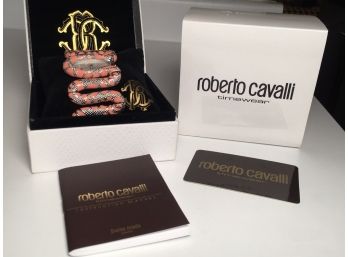 Fabulous Brand New ROBERTO CAVALLI Figural Snake Watch - New In Box - $595 Retail Price - AMAZING WATCH !