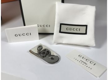 Fabulous Brand New In Box GUCCI / SUPREME Collab Sterling Silver Snake Money Clip - Guaranteed Authentic