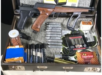 HUGE LOT - Four Air / BB Guns In 2 Cases With TONS Of Accessories - Walther And Other Makers ONE BIG LOT !