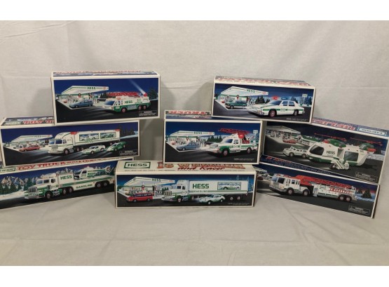 Vintage Hess Truck 8PC Lot - NEW IN BOXES - 1992 To 2000