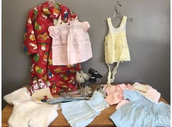 Vintage Infant & Children's Clothing And Shoe Lot - A Few New Too