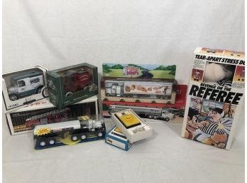 Vintage Truck & Toy Lot - NEW IN BOX Including Sunoco Transister Radio