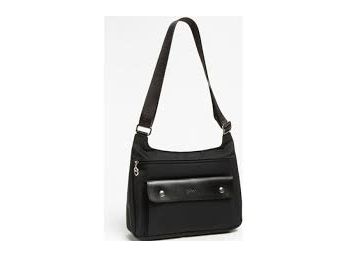Longchamp Black Planetes Messenger Bag - With Mesh Logo Strap - Never Used
