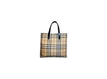 Burberry Nova Check Coated Canvas Tote - 12x10x4, Excellent Condition, Barely Used