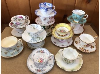 High Tea -  15 Bone China Tea Sets - Lots Of Shelley, Victoria, Royal Dolton And More - Mostly English