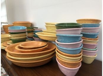 Fiesta Ware 70 Pieces-mostly Vintage - Plates, Bowls, Dishes, Oven Serve - Made In The USA - LOT 1