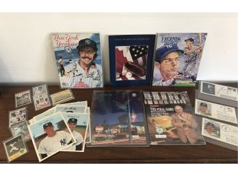 Yankees Memorabilia& Cards Large Lot - Programs, Team Cards, Vintage 60s Cards In Protective Cases