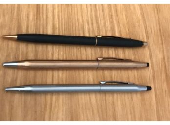CROSS PENS - Trio Of Colors - All With Boxes