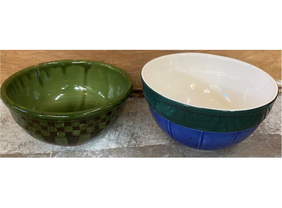 Two Glazed Pottery Bowls