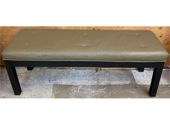 Painted Fabric Bench With Black Legs