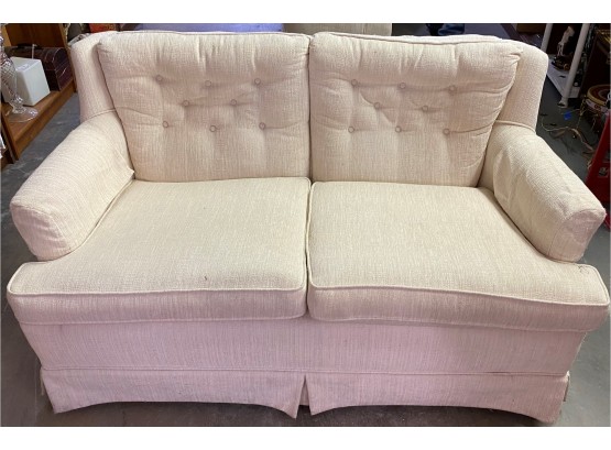 Traditional 50 Year Old Two Cushion Tufted Settee