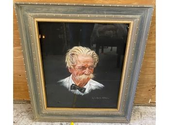 Framed Signed Pastel 'Mark Twain'- Lois Amida Miller Hartford Artist