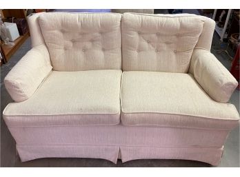 Traditional 50 Year Old Two Cushion Tufted Settee